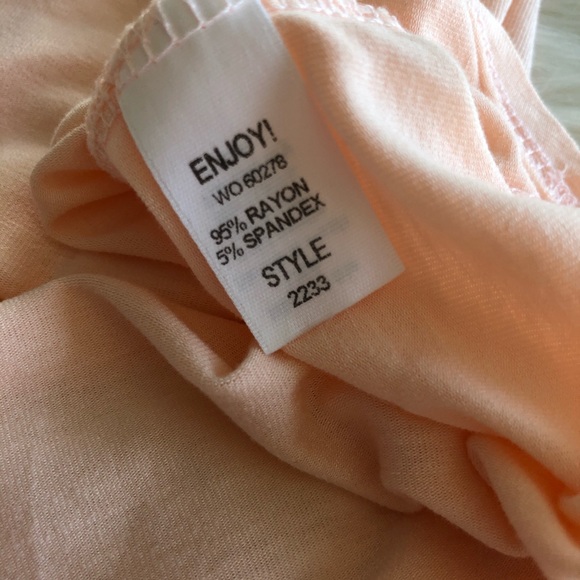 Michael Stars High Low Blouse Pink Peach One Size - Picture 11 of 13